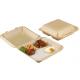 Biodegradable disposable 3 compartment clamshell form container  food packaging