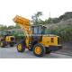 Sinomtp Lg933 3000kg Wheel Front End Loader With Wooden Fork And Rock Bucket