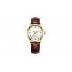 IP Gold Stainless Steel Automatic Watch With Transparent Back Screw SS Crown