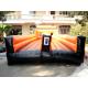 Inflatable Amusement Park With Orange Two Lanes For Children And Adult