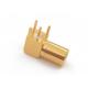 PCB Mount  RF Smb Right Angle Connector Gold Plated For RFID Reader