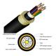 Outdoor Black ADSS Optical Cable Non Inductive 72 Core ISO9001