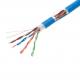 Blue 0.57mm CAT6 FTP Cable , Practical Pure Copper Cat6 Cable