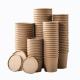 Recyclable Durable Kraft Paper Packaging Soup Cup With Lid Stackable