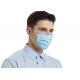 Blue Color Disposable Face Mask , Medical Mouth Mask Enhanced Protection