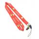 Colorful Logo Custom Flat Polyester Lanyard With Phone String / Metal Clip