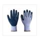 Warehouse Handling Dark Blue Polyester Liner Latex Gloves
