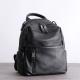 BSCI Womens Waterproof Backpacks 27cm 32cm Black Soft Leather Backpack