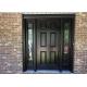 Single Leaf Solid Wood Doors , Solid Oak Glass Doors For Villa / Apartment