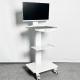 Oral Scanner Mobile Nursing Cart White Color Mobile Dental Trolley With Power Outlet Multi-Function Mobile Lab Cart