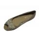 Wholesale Quality Designer PU Upper / Lining Materials Yellow Ladies Peep Toe Flat Shoes