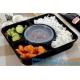 stackable airtight food tray 5 compartments,Professional design plastic sea food container,6 Compartment Food Tray pack