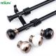 28mm Modern Curtain Rod Top Mounted  Double Roman Pole With Brackets Fittings Set For home