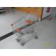 100L Low Carbon Metal Shopping Cart With 4 Swivel 4 Inch Autowalk Casters