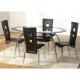 hot sell oval glass dining table and chairs xydt-099&xydc-076