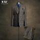 Customized Designs Single Breasted Two Buttons Wool and Silk Suit for Men's Wedding