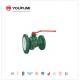 RF Flanged PFA Lined Ball Valve SUS304 80A PTFE Lined Refining Use