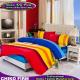 100% Microfiber Material Rainbow Colorful Stripes New Design Fitted Sheet Sets
