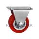 44lbs Swivel Rubber Wheels , Red 50mm Fixed Castor Wheels For Furniture
