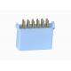 Blue DIP 12 Pin Header Connector Straight Box 180 Degree Type 2.54mm Pitch