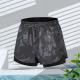 Double Layer Mens Short Swim Trunks Quick Drying Loose Swimming Trunks hot spring
