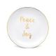 Dessert White Custom Porcelain Plates Ceramic Plate Printing Designs for Christmas