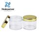 30ml 1 Oz Plastic Cosmetic Jars With Lids Gold  Empty Containers Biodegradable