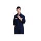 Long Sleeve Industrial Work Uniforms , Navy Safety Wear With Reflective Strip