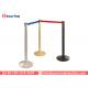 SS Security Bollards Crowd Control Removable Barriers With Retractable Safety Belt