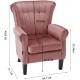 Modern Waterproof Accent Living Room Armchair Bedroom Home Office Line Stitch Tufted