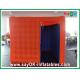 Inflatable Party Decorations Durable Mobile Inflatable Photo Booth Orange Outside Purple Inside With One Door