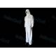 White SF Disposable Hooded Coveralls , Anti Water Disposable Safety Coveralls