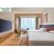 Hyatt Hotel Room Bamboo Veneer Furniture Minimalist Style Straight Line Customizable Color