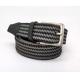 Braided 110cm Length Mens Elastic Stretch Belts With Leather Trim