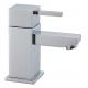Elegant Square Single Handle Cold / Hot Basin Tap Faucets With Zinc Alloy Handle