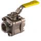 Stainless Steel 3 Piece 4 Bolt Enclosed Ball Valve with Socket Weld 2000 WOG