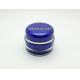 high quality classic pmma cream jar 50g 30g 15g UV coating with hot stamping silver ring blue color 1oz plastic bottles