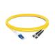 2m (7ft) Duplex OS2 Single Mode LC UPC to ST UPC PVC (OFNR) Fiber Optic Cable