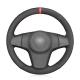 Hand Stitching Black Suede Steering Wheel Cover for Vauxhall Corsa D Chevrolet Niva 3-Spoke Opel