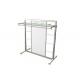 Multi - Functional Garment Display Stand Light duty Simple Style With Clear Glass Shelf