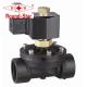 Black Directional Water Air Plastic Solenoid Valve , Corrosive Liquid Solenoid Valve 3/4＂