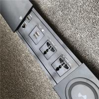 Embedded conference table power outlet mobile phone wireless charging multimedia socket