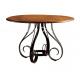 Antique Dusky Charcoal Finish Restaurant Dining Tables Set Furniture Uphostery