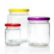 Round Glass Pasta Storage Containers Airtight Spice Jars 106ml 212ml 314ml