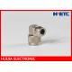 N Type Male To Female Antenna Connector , 0 - 6 GHz R/A RF Connector Adapter