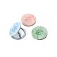 Marble Texture Enamel Compact Mirror Gift Silver Cosmetic PU Leather Foldable