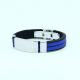 Factory Direct Stainless Steel High Quality Silicone Bracelet Bangle LBI42