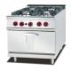 LPG / Natural Gas 4 Burner Cooking Range Impulsive Ignition Stainless Steel Gas Stove