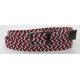 Red Elastic/ Coffee PU Men's Stretchable Belts , Old Silver Buckle Elastic Trouser Belts