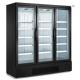 1500L Glass Door Upright Freezer Full Size For Meat Ice Cream